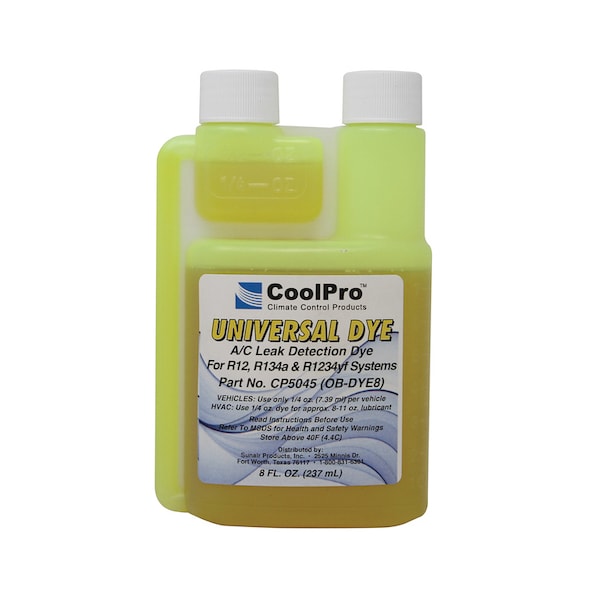 Universal Stay Bright A/C Dye, 8 OZ Bottle, 4.1" x2.1" x6.2"